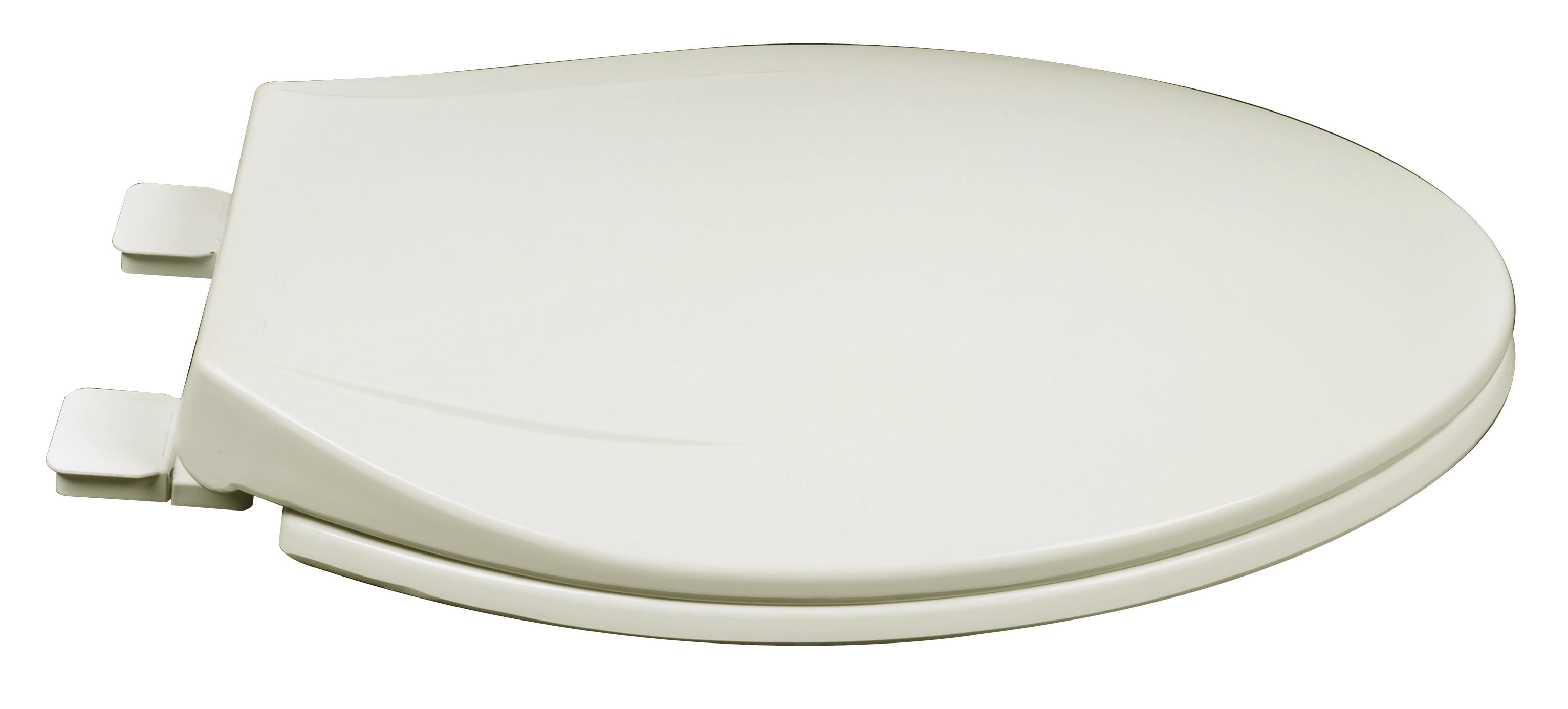 BathDecor Slow Close Plastic Elongated Contemporary Design Toilet Seat with a Closed Front and Release 'N' Clean Hinge, Linen/Biscuit