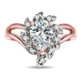 thumbnail image 3 of Star K � Pear Shape 8x6 Genuine White Topaz Halo Split Shank Ring, 3 of 9