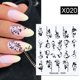 thumbnail image 1 of Calcomanías de agua con patrón de mármol floreciente de tinta negra Harunouta, pegatinas de línea negra, deslizador de cara de hojas de flores para decoración artística de uñas de verano Tan Jianjun unisex, 1 of 2