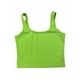 thumbnail image 2 of Top corto para mujer, camiseta sin mangas corta con tirantes anchos a la moda para hacer ejercicio, caminar, descansar, gimnasio verde fluorescente, 2 of 8
