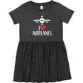 thumbnail image 3 of Inktastic Plane I Love Airplanes Girls Toddler Dress, 3 of 5