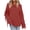 Red, variant on IROINNID Reduced Womens Sweater Round Neckline Pullover Sweater Solid Color Loose Mid-Length Long Sleeve Top Sweater Tassel Sweater
