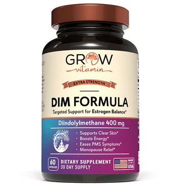 Grow Vitamin Dim Supplement, Vegetarian, 60 Capsules (60 Day Supply)