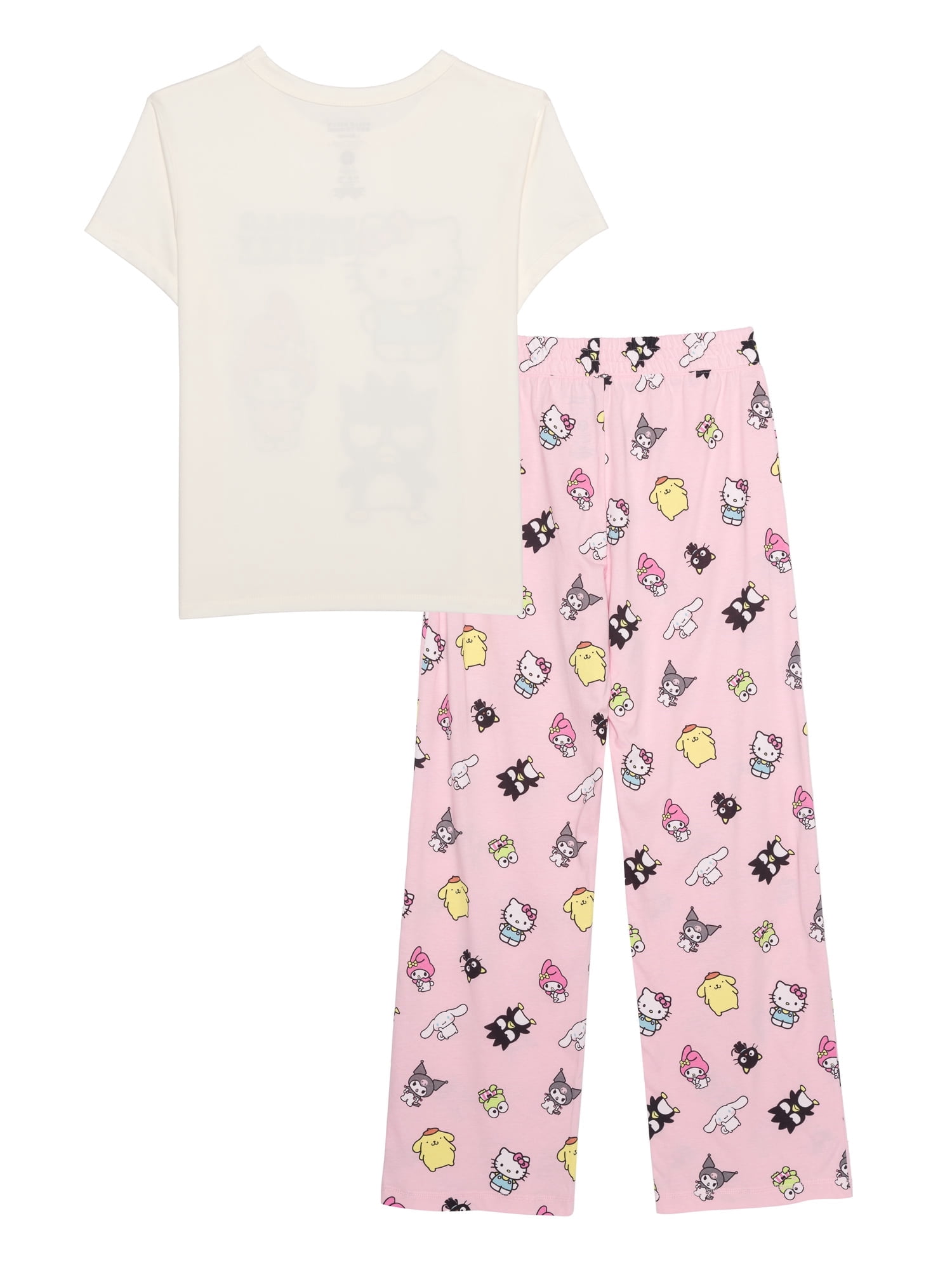 Hello Kitty Women's Graphic Tee and Pant Set, 2-Piece, Sizes XS-3X