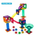 thumbnail image 6 of PicassoTiles Marble Run 100 Piece Magnetic Tile Race Track Toy Play Set STEM Building & Learning Educational Magnet Construction Child Brain Development Kit Boys Girls Age 3 4 5 6 7 8+ Years Old Toys, 6 of 7