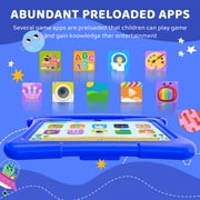 Kids Tablet, 7 inch Android 15 Tablet for Kids, 8GB+32GB 1TB Expand, Quad-Core Toddler Tablets with Shockproof Case, BT5.0, WiFi 5, Parental Control, Games, Dual Camera