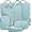 DustyTeal/White, variant on 4-Piece Extra-Large Compression Packing Cubes for Luggage, White