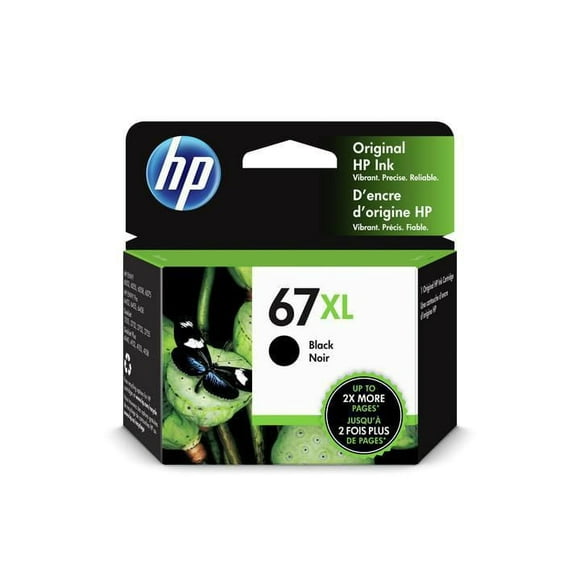 HP 67XL Black Original Ink Cartridge (3YM57AN), Average Yield: 200 Pages