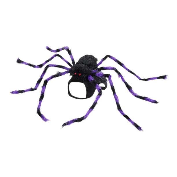 Disfraz de Halloween para mascota, divertido y elegante, fácil de usar para fiestas temáticas. Negro Púrpura