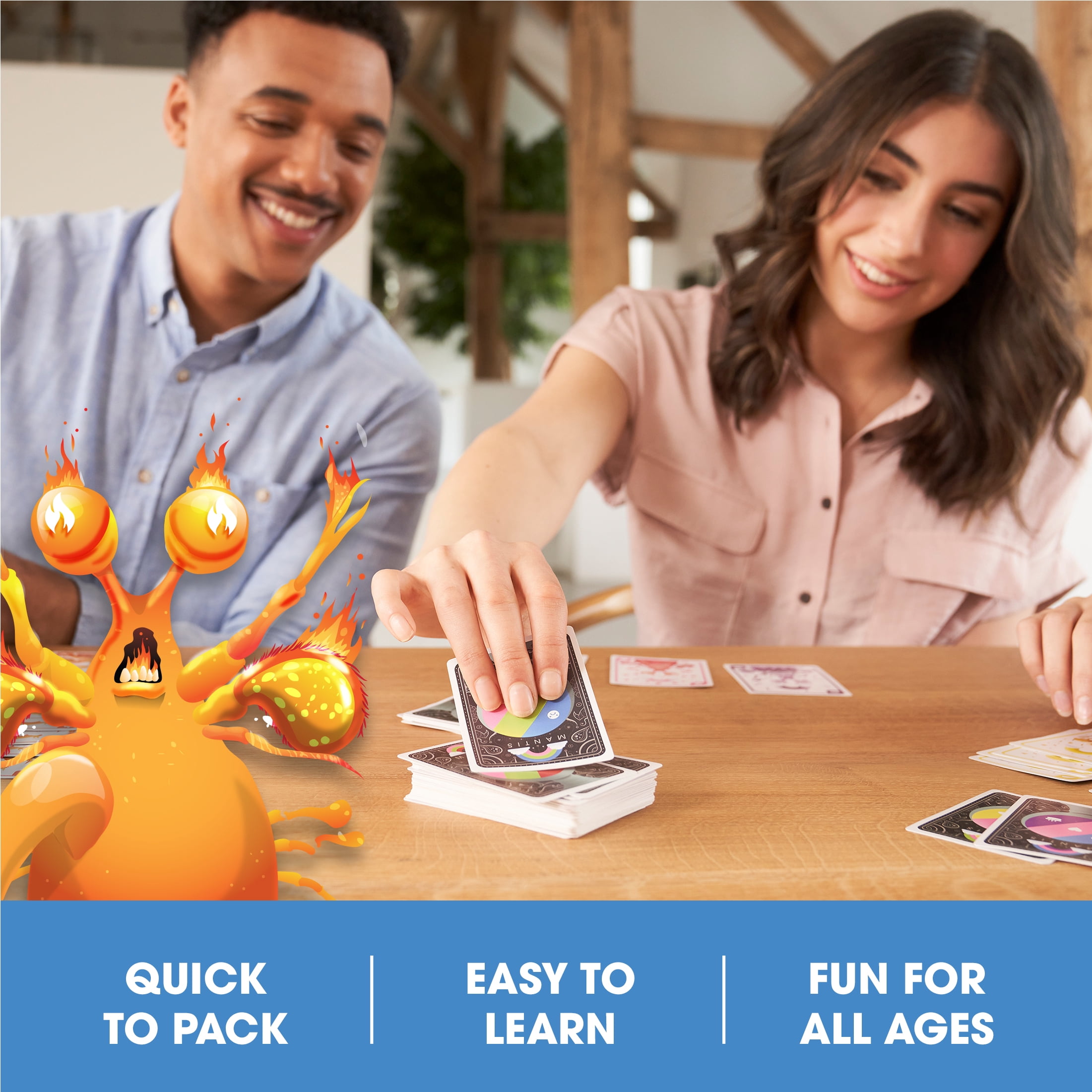 Exploding Kittens Mantis 2-6 Players - Ages 7+ - 10 Minutes to Play - Cutthroat Matching Card Game - Ideal for Party, Family Game Night, Kid and Adult