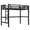 Black-Twin, variant on UHOMEPRO Metal Twin Loft Bed with Desk, Power Outlet, USB Charging Station, LED Lights, Heavy Duty Metal Loft Bed Frame, Space Saving Twin Loft Bed for Kids, Teens and Adults, Black
