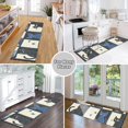 thumbnail image 6 of Yayeee Runner Rug for Bedroom 2'x6' Machine Washable Hallway Non Slip Mat, Black and Blue Cat, 6 of 8