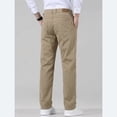 thumbnail image 3 of Men's Regular Fit Khaki Chino Pants, Straight Leg Casual Work Trousers with Pockets, 3 of 5