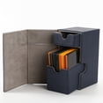thumbnail image 4 of Estuche de cubierta de cuero PU Protector de Cajón doble Colección Tarjetas Azul DYNWAVEMX Estuche de baraja de cartas, 4 of 8