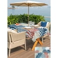 thumbnail image 5 of Outdoor Tablecloth with Umbrella Hole for Patio/Picnic/Party/Camping, Red Blue Teal Palm Leaves Waterproof Table Cloth Rectangle Table Cover Washable, Summer Botanical Tropical Leaf (60"x 84"), 5 of 9