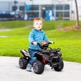 thumbnail image 2 of Aosom VTT pour Enfants à Chevaucher, Quad, Voiture Quatre Roues avec Musique, Moto à Batterie 6 V pour 18 à 36 Mois, Noir, 2 of 10