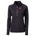 thumbnail image 2 of Women's Cutter & Buck Black Richmond Flying Squirrels Adapt Eco Knit Stretch Recycled Half-Zip Top, 2 of 3