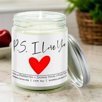 P.S. I Love You Candle - Love/Anniversary/Valentine's Day Candle - 9/16oz 100% All-Natural Handmade Soy Wax Candle - Blackberry Jam Scent
