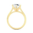 thumbnail image 3 of Bermuda - Moissanite Round Cut Lab Diamond Solitaire Engagement Ring, 3 of 4