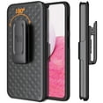 thumbnail image 5 of Case with Clip for Galaxy A14 5G (2023), Nakedcellphone Slim Hard Shell Phone Cover with Kickstand and [Rotating/Ratchet] Belt Hip Holster Combo for Samsung SM-A146 - Black, 5 of 7
