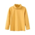 thumbnail image 2 of Dyfzdhu Toddler Children Turtleneck Top Girls Boys Solid Color Long Sleeve T-shirt 3-10Y, 2 of 4