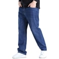 thumbnail image 5 of Blekii Stretch Denim Casual Pants Winter, Mens Fleece Lined Straight Leg Jeans Comfortable Warm Trousers, Winter Wear, Casual Outing, Travel, Weekend, Seasonal Fashion, Daily Use, Street Style,, 5 of 8