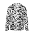 thumbnail image 2 of Lsque Black White Halloween UPF 50+ Lightweight Sun Protection Men's Women's Long Sleeve Shirt, Hoodie Performance -Large, 2 of 9