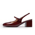 thumbnail image 3 of DREAM PAIRS Women's Mary Jane Low Chunky Heels Slingback Closed Square Toe Dress Shoes Wedding Party Work Office Pumps Shoes, 3 of 5
