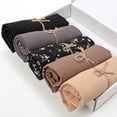 thumbnail image 3 of Nuevo 5 uds./caja de regalo, hijab de gasa con burbujas para mujer, pañuelo para la cabeza musulmán, chal liso para mujer, estolas hijab personalizadas, 3 of 4
