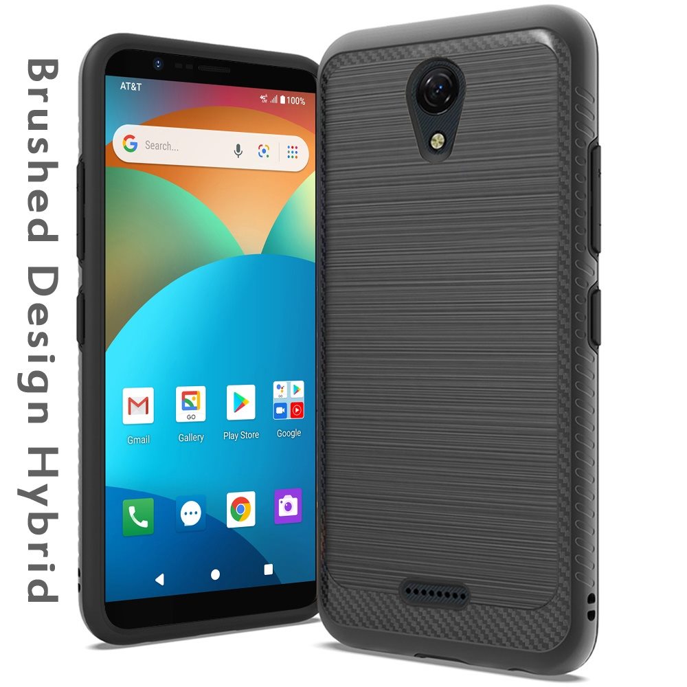 for AT&T Fusion Z, Motivate Slim Protective Hybrid TPU 2Piece