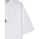 thumbnail image 3 of Camiseta blanca informal para hombre - Estampado gráfico "ONE", poliéster, cuello redondo, manga corta, lavable a máquina, ideal para actividades de verano, 3 of 6