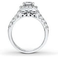 thumbnail image 3 of Divine_creation 925 Sterling Silver 2.11 Ct Round Cut White Diamond Wedding Engagement Thanksgiving Christmas Bridal Ring Set 14K White Gold Plated For Women's -6, 3 of 3