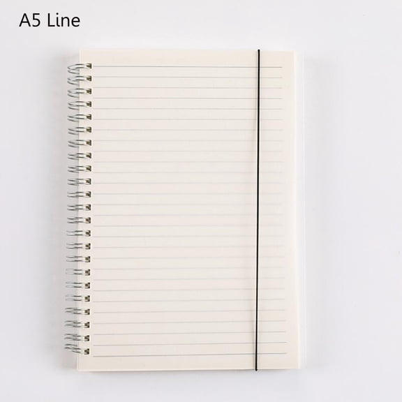 Clearance Notebook under $5,Transparent Frosted Cover Coil Blank Line Lattice Journal Diary Notebook