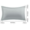 thumbnail image 6 of PiccoCasa 2 Packs Pillowcases Soft 1800 Microfiber Pillow Shams with No Zipper, Queen Light Grey, 6 of 7