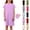 Purple, variant on HAOTAGS Girls Dresses 7-8 Minimalist,Comfort Short Sleeve Round Neck with Pocket Knee-Length Dress Purple