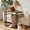 walnut, variant on Krpimt C-Shaped End Table for Couch Sofa Side Table with Metal Frame for Bedroom, Living Room, 24.2"x 23.6"x 11.8"(HxWxD),Walnut