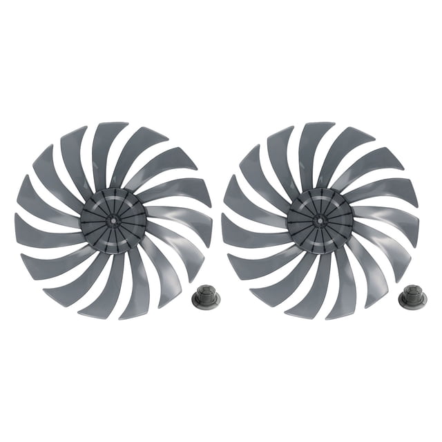 Highly 14-Inch Plastic Fan Blades With 15-Blade Design And Nut Cover 2Pcs