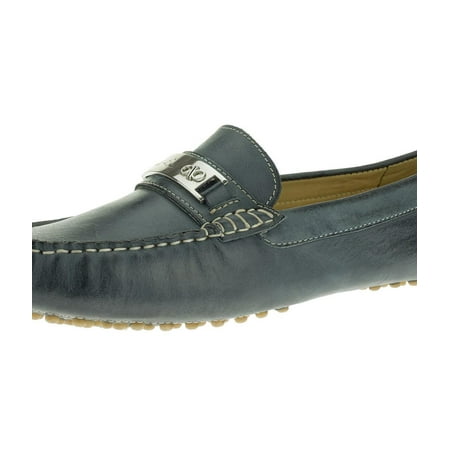 

Mens Moccasin Ocean Blue Leather Comfort Driving Shoes DTI