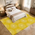thumbnail image 4 of Area Rugs 5'x7', Yellow Flowers Carpet Runner Indoor Outdoor Rugs Home Decor Aesthetic, Rustic Country Botanical Floral Dots Non Slip Mats Washable Accent Rug for Living Room Bedroom, 4 of 8