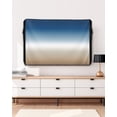 thumbnail image 3 of Outdoor TV Cover 70 to 75 Inch Weatherproof, Blue Khaki Retro Gradient Waterproof TV Screen Protector for Outside Decor with Zipper and Pocket 68"L x 42"H , Abstract Watercolor, 3 of 7