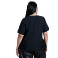 thumbnail image 2 of ELOQUII Women's Plus Size Pleated Hem Top, 2 of 3