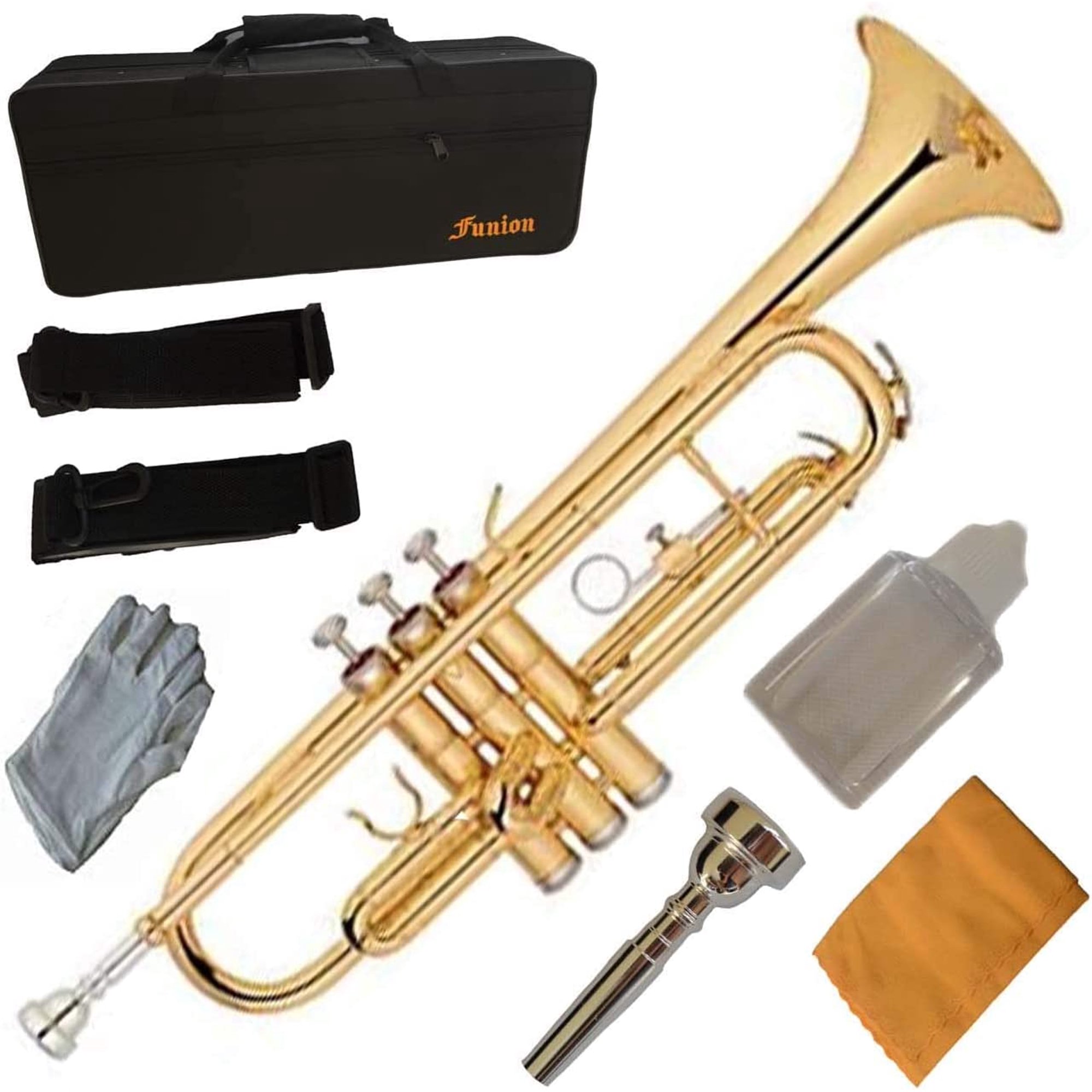 Student Trumpet Bb Standard Trumpet Set For Beginner Brass Instrument ...