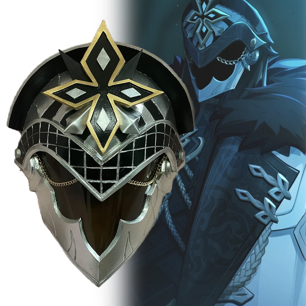 Maschera Fatui Il Capitano Di Genshin Impact – Cosplay Di Halloween, Accessorio Da Collezione, Taglia Unica