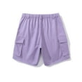 thumbnail image 5 of Viikei Men's Shorts with Side Pockets,Men Casual Fashion Solid Shorts with Pocket Elastic Waist Zipper Short Pants Purple XL, 5 of 6