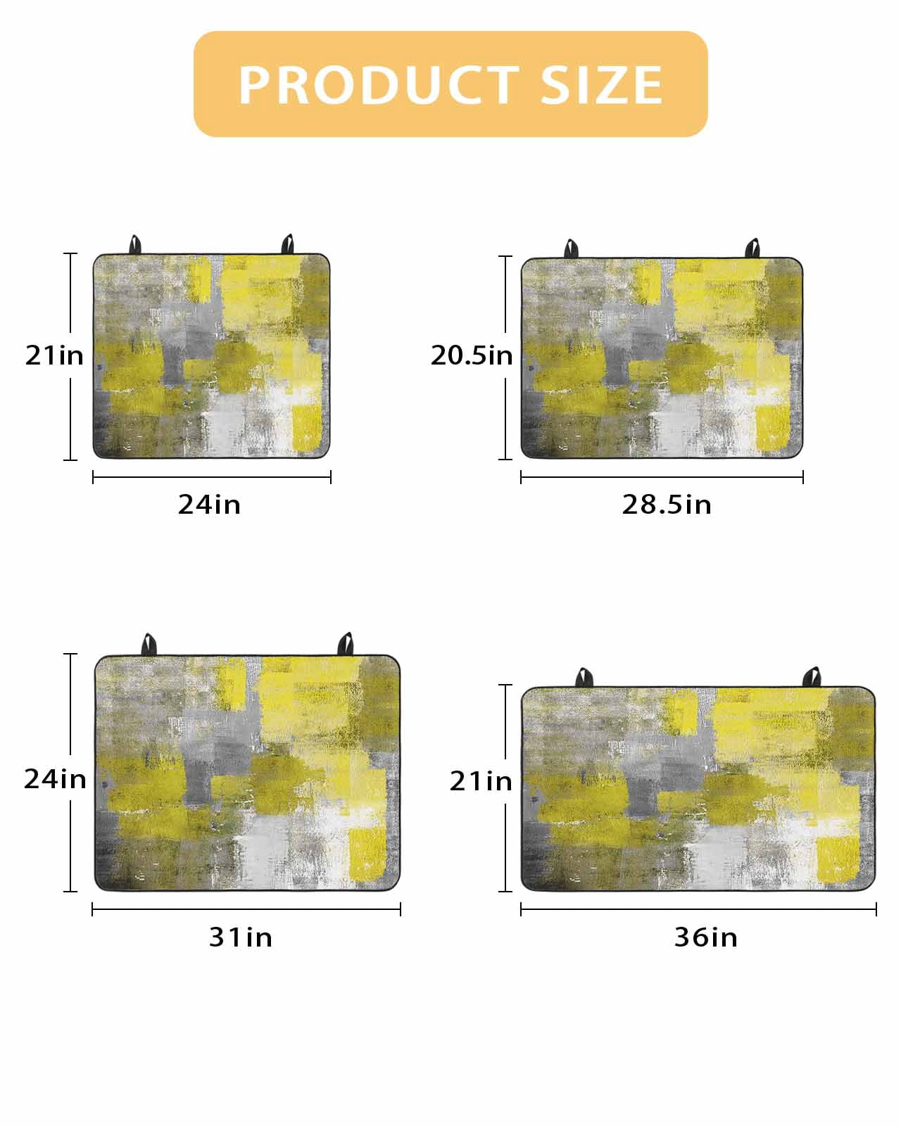 nqOlkjepod Large Induction Cooktop Protector Mat 36"x21", Yellow Grey Stove Top Covers for Electric Stove, Modern Oil Painted Abstract Art Aesthetics Stove Burner Cover Mats, Glass Top Stove Cover