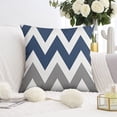 thumbnail image 3 of Farmhouse Modern Boho Blue Decorative Pillow Covers - Set of 2 Linen Cases, 20x20inch - Ideal for Outdoor Living Room or Sofa Decor, 3 of 7