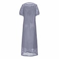 thumbnail image 6 of XIAOCHA Women's Open Knit Cover-Up Dress Crew Neck Short-Sleeve Summer Beach Maxi Dress, 6 of 6