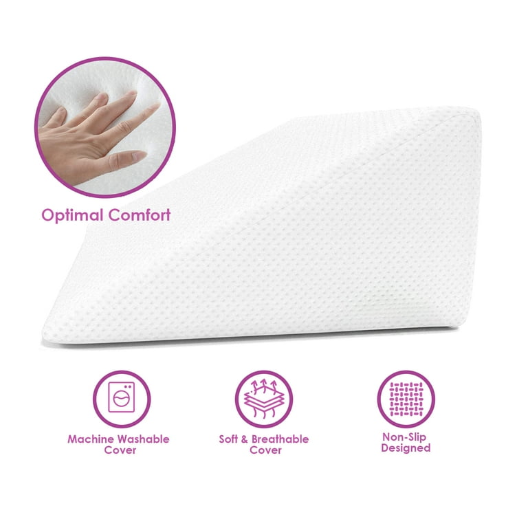 Home Sweet Home Wedge Rest Pillow with Memory Foam Top Foam