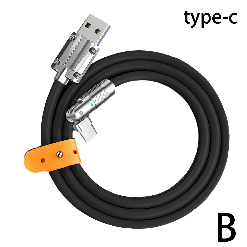 120W USB-C Fast Charging Cable 6A - 1.2m Thick White Cable For Quick Charge