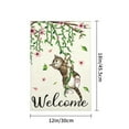 thumbnail image 4 of Rdsfhsp Welcome Spring Garden Flag 12x18 Double Sided, Linen Small Cat Flower Floral Garden Yard Flags for Seasonal Outside Outdoor House Decoration, 4 of 5